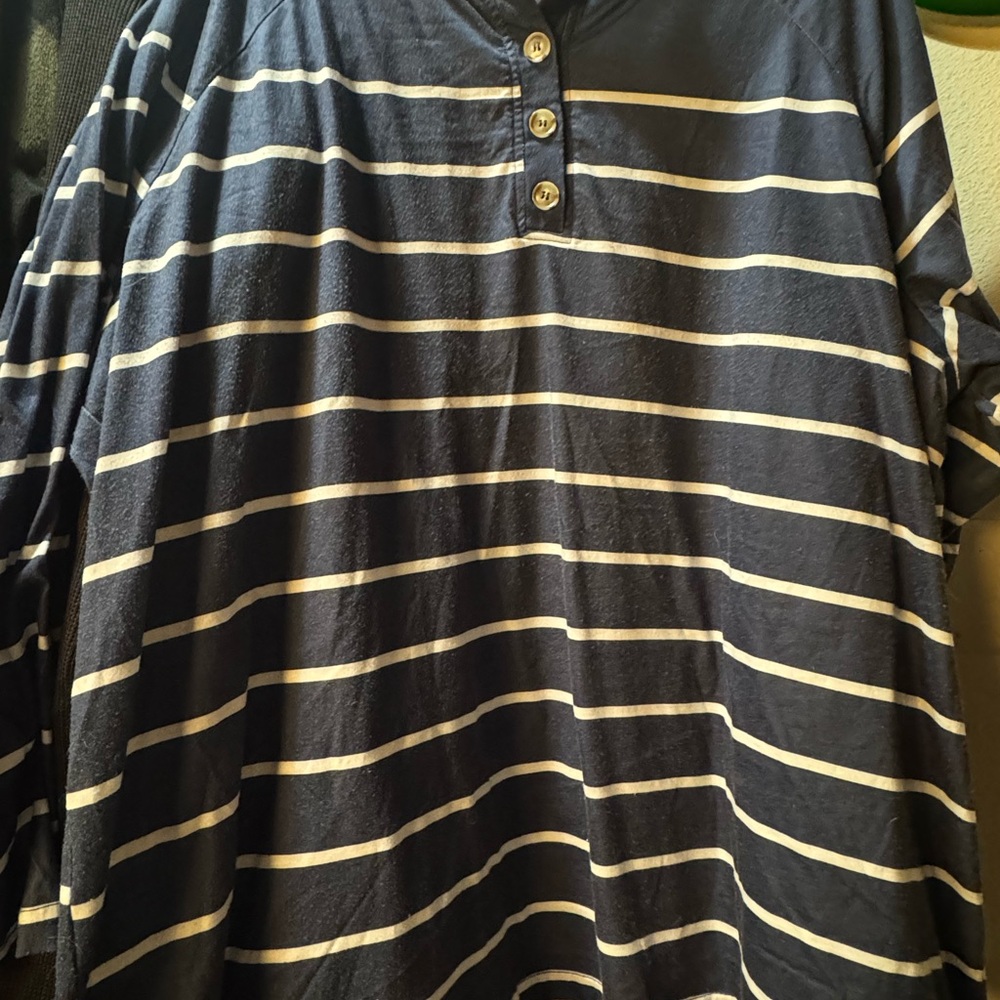 Navy Striped women’s BloomChic long sleeve Shirt